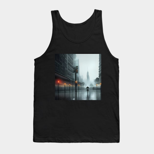 Raining in City Tank Top by SmartPufferFish